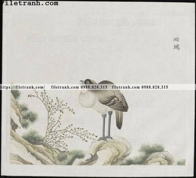 Chi tiết file gốc buc anh hoa co chim muong mau sac nhe nhang 107 (cho in tráng gương)