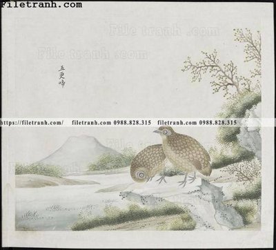 File tranh gốc buc anh hoa co chim muong mau sac nhe nhang 203 (bản quyền) Filetranh.com