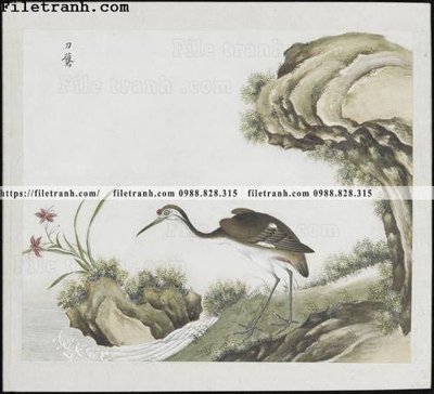 File gốc buc anh hoa co chim muong mau sac nhe nhang 275 (dành cho trang trí nội thất)