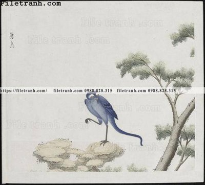 File gốc buc anh hoa co chim muong mau sac nhe nhang 379 (in lụa) tranh thuận buồm