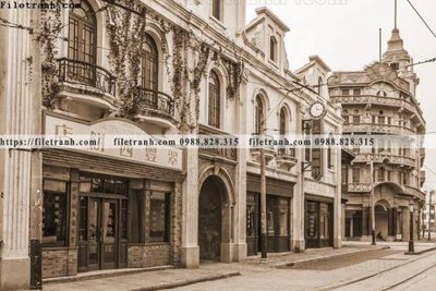 File gốc buc anh hoai co ve Thuong Hai 519 (in lụa) tranh mã đáo