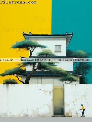 Ảnh gốc buc anh phong cach muc Giang Nam 104 (độ nét cao) in mica