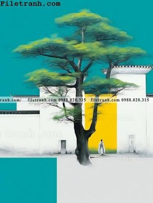 File PSD buc anh phong cach muc Giang Nam 116 (bản gốc) dễ dàng edit