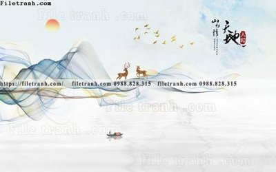 Tệp tin gốc buc anh tuong nen nai sung tam phong cach Trung Quoc 231 (dùng cho in) buc anh tuong nen nai sung tam phong cach Trung Quoc 231