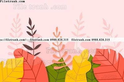 Tải file PSD buc anh ve la rung cay nhiet doi chau Au co dien100 (nguyên layer) để in