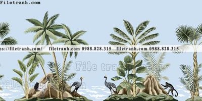 File tranh quảng cáo buc anh ve la rung cay nhiet doi chau Au co dien105 (download file gốc)