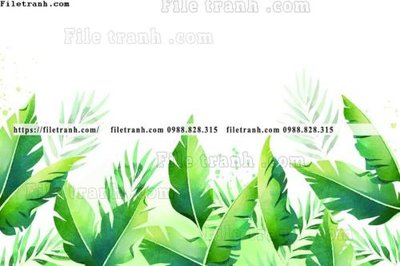 File PSD buc anh ve la rung cay nhiet doi chau Au co dien136 (gốc) nhiều lớp (multi-layer)