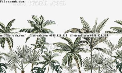 File gốc buc anh ve la rung cay nhiet doi chau Au co dien153 (PNG) trong suốt (transparent)