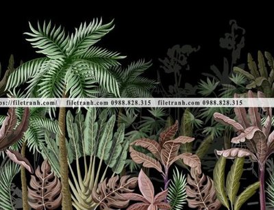 File in lụa buc anh ve la rung cay nhiet doi chau Au co dien159 (chất lượng cao) buc anh ve la rung cay nhiet doi chau Au co dien159