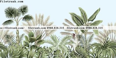 File tranh buc anh ve la rung cay nhiet doi chau Au co dien171 (ảnh gốc) in trần xuyên sáng