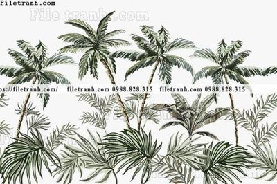 File gốc buc anh ve la rung cay nhiet doi chau Au co dien185 (in ấn) không giới hạn