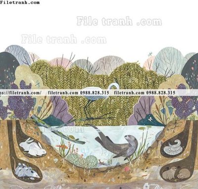 File tranh buc anh ve la rung cay nhiet doi chau Au co dien212 (gốc) in film