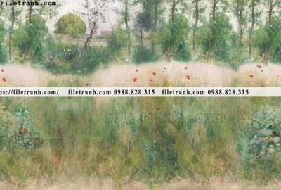 Download file gốc buc anh ve la rung cay nhiet doi chau Au co dien224 (in lụa) nghệ thuật