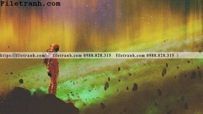 Download file buc anh ve phi hanh gia khoa hoc vien tuong 106 (gốc) in mica đèn LED