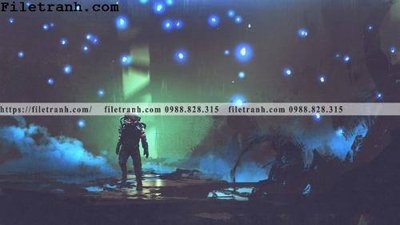 Tải file PSD buc anh ve phi hanh gia khoa hoc vien tuong 110 (nguyên layer) để in