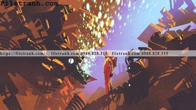 Ảnh gốc file in lụa buc anh ve phi hanh gia khoa hoc vien tuong 121 chi tiết