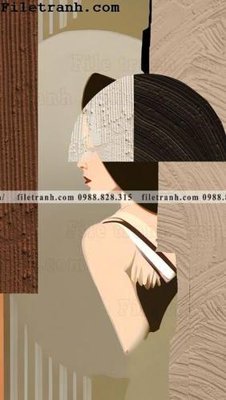 Download file gốc buc anh ve phu nu truu tuong cua Morandi 113 (in mica) 3D