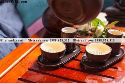 Tải file buc anh ve van hoa tra dao Trung Quoc 230 (gốc) in tranh tráng gương