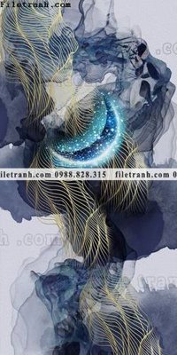 File tranh buc tranh Thien truu tuong moi cua Trung Quoc 632 (ảnh gốc) in trần 3D