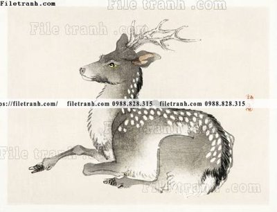 File gốc buc tranh co Nhat Ban 154 (in lụa) tranh mã đáo