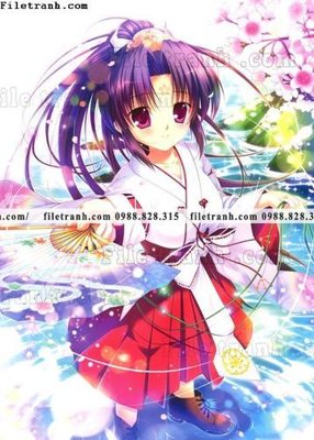 File in trần buc tranh doc anime nu hai chieu Nhat Ban 199 (bản gốc) mây trời