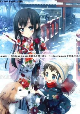Download file gốc buc tranh doc anime nu hai chieu Nhat Ban 205 (in lụa) cao cấp