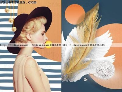 File tranh buc tranh hien dai nha hang 107 (gốc) chủ đề trẻ em