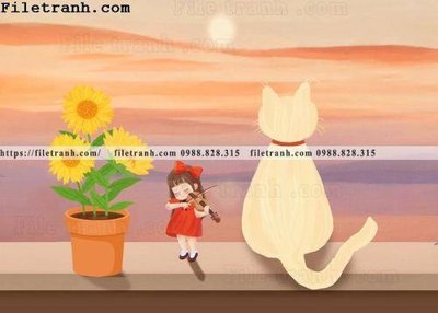 File tranh buc tranh hien dai nha hang 112 (gốc) chủ đề trẻ em