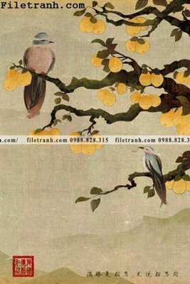 Tải file buc tranh hoa va chim co Trung Hoa 108 (gốc) in trên mọi chất liệu