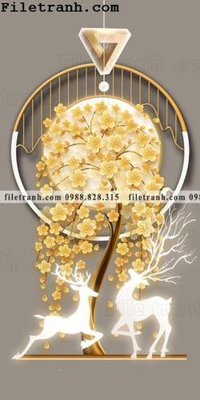 File PSD in ấn buc tranh loi vao sang trong nhe nhang co den da quang 158 (chất lượng cao)