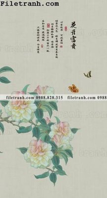 File tranh buc tranh muc ve hoa va chim Trung Quoc 127 (file gốc) chủ đề phong thủy