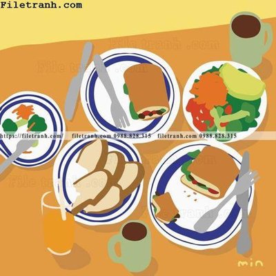 File tranh buc tranh nha hang noi tieng tren mang 108 (gốc) phong cách tối giản