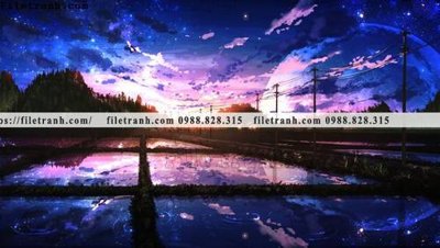 File ảnh buc tranh phong canh hoat hinh gia khong gian 117 (gốc) cho trang trí nội thất