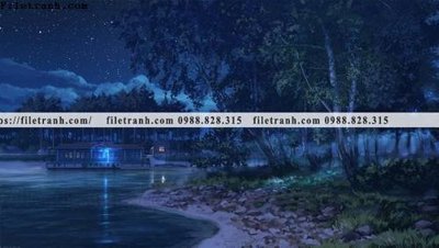 File tranh gốc buc tranh phong canh hoat hinh gia khong gian 124 (bản quyền) file PSD