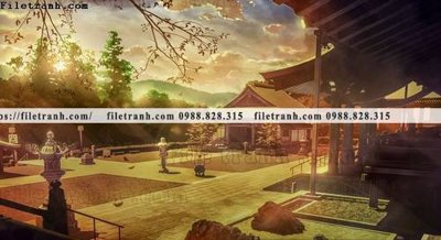 Hình ảnh file gốc buc tranh phong canh hoat hinh gia khong gian 208 cho in UV