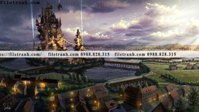 Tải file buc tranh phong canh hoat hinh gia khong gian 247 (gốc) chủ đề tâm linh