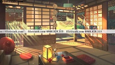 File gốc buc tranh phong canh hoat hinh gia khong gian 260 (in lụa) tranh thuận buồm