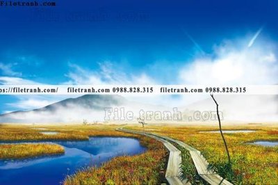 File PSD buc tranh phong canh hoat hinh gia khong gian 261 (chất lượng in ấn)