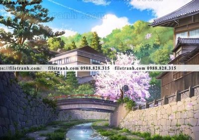 File tranh ảnh gốc buc tranh phong canh hoat hinh gia khong gian 274 dùng cho in khổ lớn