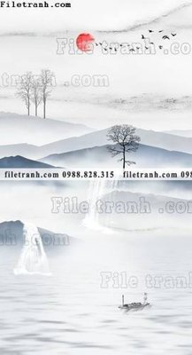 File ảnh buc tranh phong canh loi vao phong cach Trung Quoc moi 116 (gốc) in decal dán tường