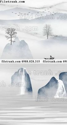 File in trần buc tranh phong canh loi vao phong cach Trung Quoc moi 117 (file gốc) chủ đề vũ trụ