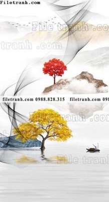 File tranh buc tranh phong canh loi vao phong cach Trung Quoc moi 131 (bản gốc) treo phòng ăn