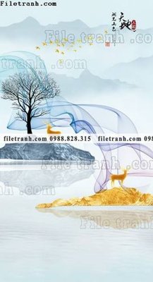 File tranh buc tranh phong canh loi vao phong cach Trung Quoc moi 134 (ảnh gốc) in trần xuyên sáng