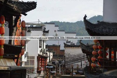 File gốc buc tranh phong canh nong thon 178 (in ấn) màu sắc trung thực