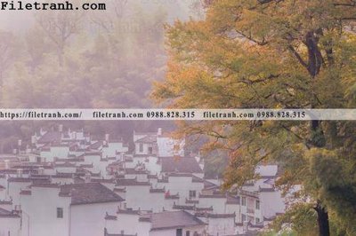 File gốc buc tranh phong canh nong thon 202 (in mica) làm quà tặng