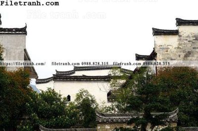 File gốc buc tranh phong canh nong thon 220 (bản quyền) cho in ấn