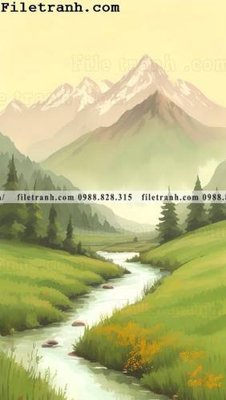 File in ấn buc tranh phong canh son dau phong cach Bac Au 103 (bản gốc) từ file gốc