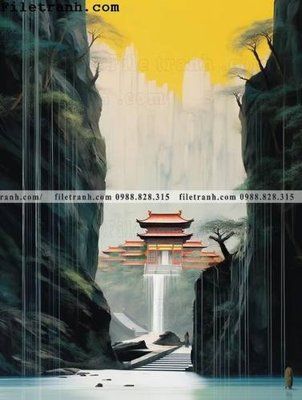 File gốc in tráng gương buc tranh phong canh tan co dien 161 chi tiết