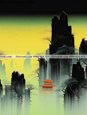 Hình ảnh gốc buc tranh phong canh tan co dien 184 (để in khổ lớn)