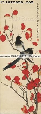 File gốc buc tranh phong canh ve hoa va chim 111 (cho in ấn) độc quyền